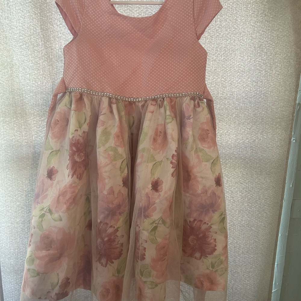 Floral Pink Kids Dress